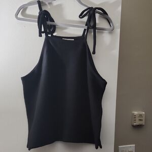 Madewell Black Tie-Shoulder Tank Top